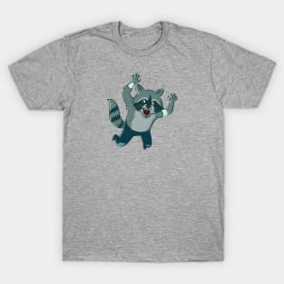 Funny Mexican Rabid Raccoon Luchador Wrestler Sketch Drawing T-Shirt